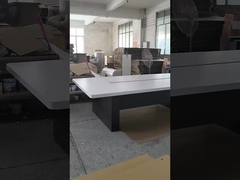 Klassieke grote conferentie lange tafel 12 personen vergaderbank