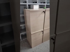 3 laden mobiele archiefkast Houten afsluitbare archiefkast