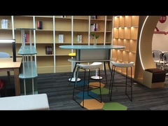 BESTON Moderne houten bibliotheek tafel en stoel voorzien van licht
