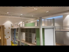 Beston Metal Bunk Bed met ladder Dubbele lagen Slaapplaats School Gebruik Stabiel Frame Bunk Bed