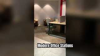 Modulaire kantoorwerkstations voor 4 personen Modern wit bureau