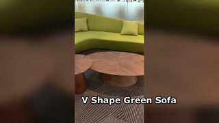 Groene V-vormige bank Modern kantoorwoonkamermeubilair