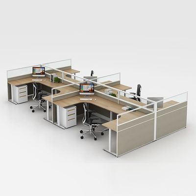 8-zits kantoorwerkstation Bureaus Dikte 25 mm Modulair werkstation