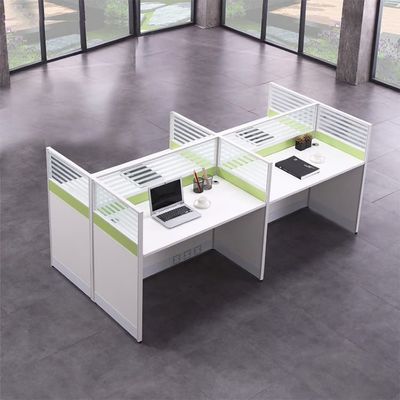 Cabine Kantoor Werkstation Bureaus Call Center 2400mm 4 Persoons Werkstation Tafel