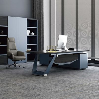 Zwarte directiebureaus Diepte 900 mm Melamine bord met PVC-rand