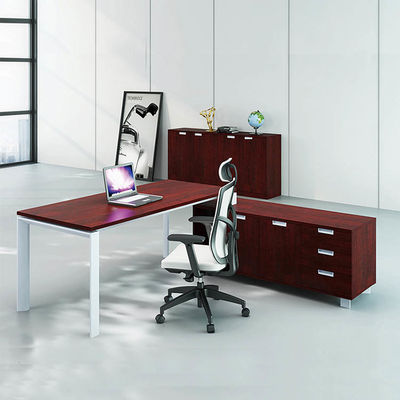 1,6 m rode executive bureautafel met metalen frame executive manager bureau