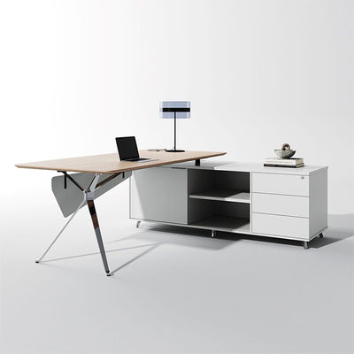 Zijkast Grijs Directiebureau Breedte 1800 mm Maatwerk Manager Bureau