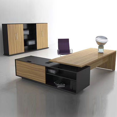Lengte 2.2M Directiebureau Bureau Modern Houten Met Pvc Rand
