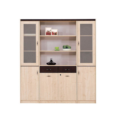 Hoge glazen houten afsluitbare archiefkast Modern Krasbestendig