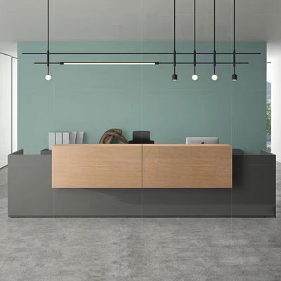 2.4M Office Receptie Bureau Grijs Houten Hotel Receptie Teller