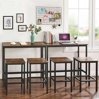 6,2 inch bartafel kruk set industriële koffie vintage bruine eettafel bartafel