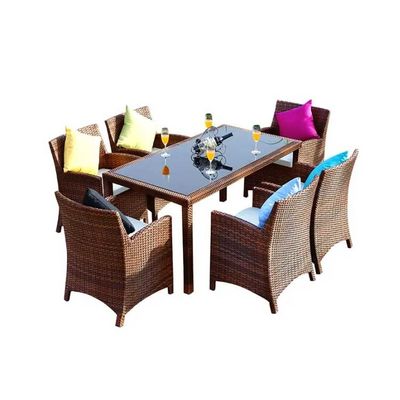 Rotan Outdoor Hoekbank Set Waterdicht Hoge UV Weerstand Moderne Tuinstoel