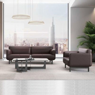 Leren Receptie Kantoormeubilair Sofa Sectionele tweezitsbank