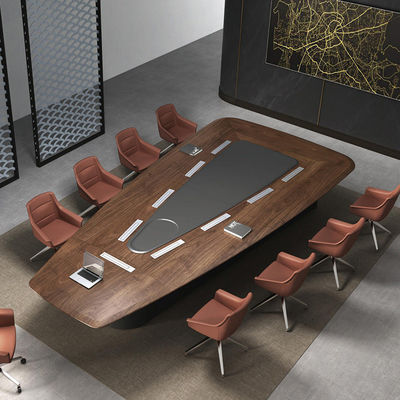 2.4M Houten vergaderzaal tafel Ronde driehoek vergaderzaal Lange conferentietafels