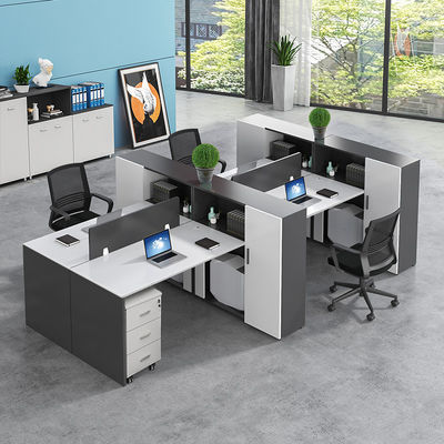 Zwart-wit kantoormeubilair Personeel Tafel Bureaubureaus Werkstation Met lade