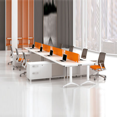 Oranje kantoormeubilair Schrijftafel Modulair kantoortje Tafel Tafel en stoel