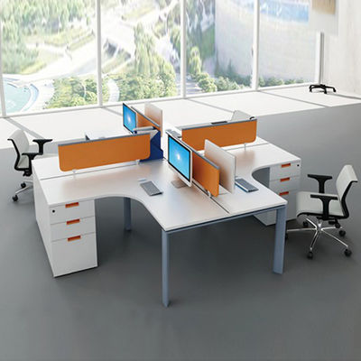 Moderne 4 zitplaatsen Open Ruimte Coworking Modulaire kantoor tafel Werkstation
