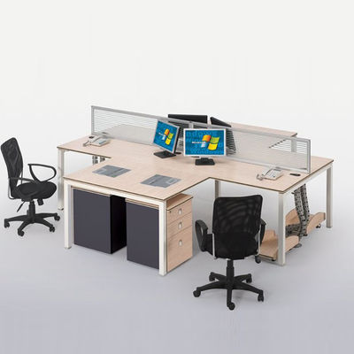 Moderne modulaire kantoormeubelen van MDF voor 4 personen