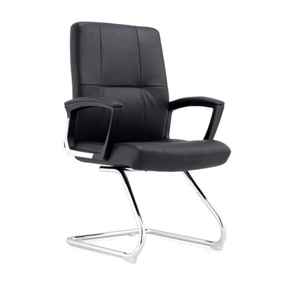 Ergonomische PU-leer kantoorstoel met mid-back design voor gebruik door bestuurders en bezoekers