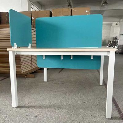 Aanpasbare grootte 25mm Melamine Board Blauw Desktop Screen Modulair Desk Single Office Workstation