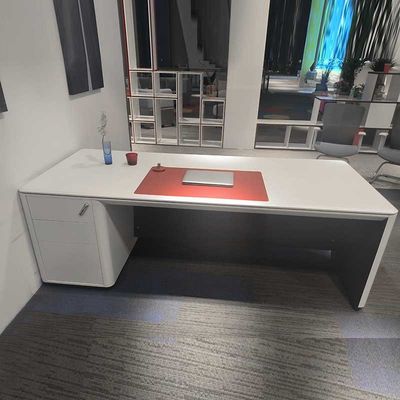 Luxe Witte Mdf CEO Ergonomische Executive Manager Desk Met laden