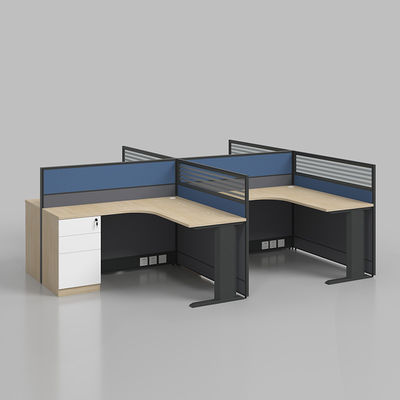 Aanpasbaar formaat kantoor werkstation bureau met Melamine Board Desktop en metalen benen
