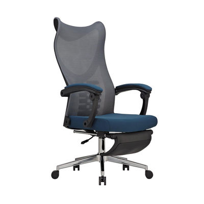 Zwarte en blauwe weefsel mesh comfortabele Executive Office stoel met armsteun