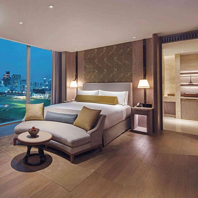 Op maat gemaakte King Size Villa Hotel Hout Bedroom Meubels Set Solution