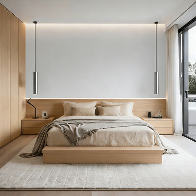 Groothandel Luxe Hotel Slaapkamer Meubelset Hout 5 Sterren Hotel Bed Met Nachtkastje