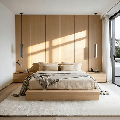 5 sterren houten hotel slaapkamermeubilair king queen bed bed bedkas voor hotel villa