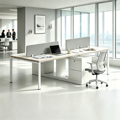 Modulaire Werkplekken Kantoor Werkplek Bureaus met 25mm Dik Bureaublad en 2 4 6 Persoons Configuratie
